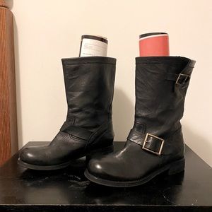Jimmy Choo Black Biker Boots